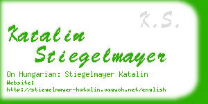 katalin stiegelmayer business card